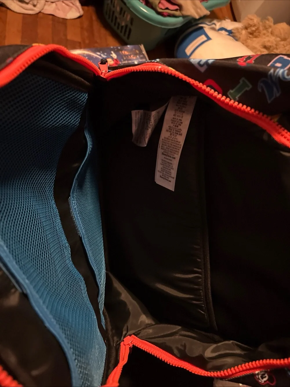 SET OF TWO Disney Mickey Mouse Black Backpack with Multicolor Lettering